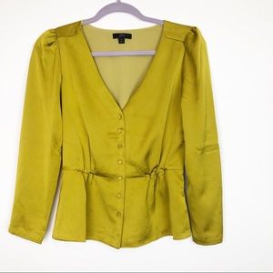 J. Crew Long Sleeve Peplum Top